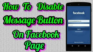 How to DisableEnable the Message Button on a Facebook Page [upl. by Ralli508]