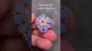 1 minute diy beading making earrings with pearls amp bicone beads [upl. by Cosetta29]