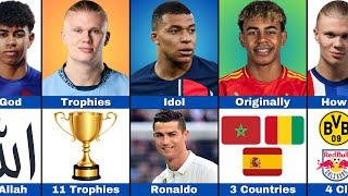 Comparison Haaland vs Mbappe vs Yamal [upl. by Clayberg]