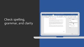 How to check spelling grammar and clarity with Microsoft Word 2016 [upl. by Ellezig]