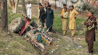 Tractor Tyre are Blast amp The tractor was thrown into drain  Complete Repairing process [upl. by Cave]