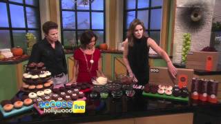 Sprinkles Founder Candace Nelson Bakes Halloween Cupcakes on quotAccess Hollywood Livequot [upl. by Aliled]