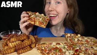 ASMR CHICKEN FAJITA PIZZA MUKBANG No Talking EATING SOUNDS [upl. by Shaer]