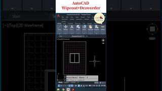 AutoCAD  WipeoutDraworder  autocadtips autocad2d autocadtutorial cadcareer autocad [upl. by Eloccin]