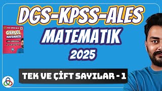 Tek ve Çift sayılar  1 Video  DGSKPSSALES Matematik  2025 [upl. by Yentruocal253]