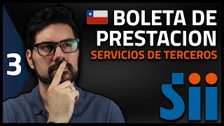 Como emitir boleta de prestación de servicios de terceros SII Chile [upl. by Ericksen]