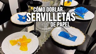 DIY Cómo doblar servilletas de papel [upl. by Wamsley]