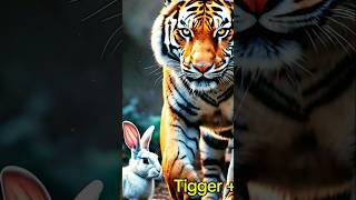 Tiger  rabbit trendingshorts animalkingdom animalfusion [upl. by Nikolaos]