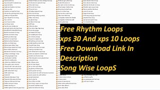 Mixed Rhythm Loops Vol 2  Xps 30 And Xps 10 Loops Free Download Link  Dj Pawan Forbesganj [upl. by Fleeta]