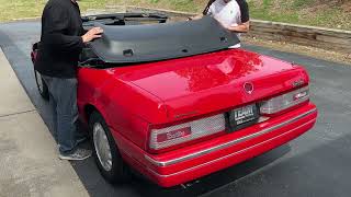 1993 Cadillac Allante  Convertible Top UpDown Video [upl. by O'Meara]