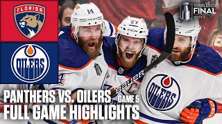 Stanley Cup Final Game 5 Edmonton Oilers vs Florida Panthers  Full Game Highlights [upl. by Cassandre]