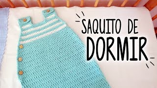 SACO DE DORMIR para bebé a crochet  tutorial PASO A PASO  Ahuyama Crochet [upl. by Haldes]