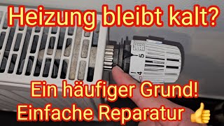 Der häufigste Grund Heizung beibt kalt und wird nicht warm  einfache Reparatur [upl. by Uoliram]