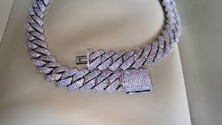 19mm Prong Set Cuban Link Chain  Diamonds  Twenty 7 Links [upl. by Hortensia872]