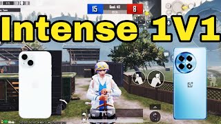 IPhone 15 vs OnePlus 11R  Who will win  bgmi 1v1tdm challenge gaming jonathangaming pubg [upl. by Rann]