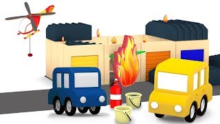 Dessin animé éducatif pour enfants de 4 voitures  le garage en feu [upl. by Gabbie]