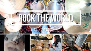 【Alexandros】quotRock The Worldquot 叩いてみたを上から覗いてみた  Drum Cover【KANON】 [upl. by Naujyt618]