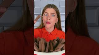 Chocolate 🍟 VS Real Food Challenge shorts [upl. by Airebma]