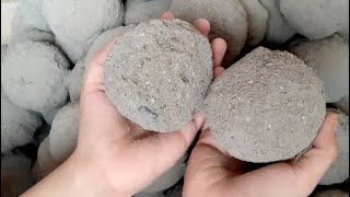 ASMR  charcoal🖤 crunchy balls dry floor Crumbling smashing full Dusty most satisfying video ✅💤🖤 [upl. by Apple]