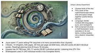 Finnegans Wake Presentation Part 1 [upl. by Atilrahc657]