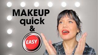 Everyday Easy Red Lip Makeup Look  Over 40  Basic Makeup [upl. by Willetta]