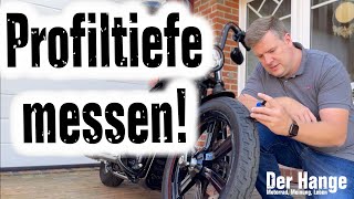 Profiltiefe beim Motorrad einfach messen [upl. by Nimajaneb]