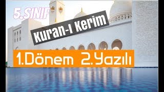 5 Sınıf Kuranı Kerim 1 Dönem 2 Yazılı Soruları ve Çözümü � Çıkabilir 😊😊😊 [upl. by Alrrats]