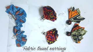 3 Ideas for Fabric Tassel Earrings [upl. by Allimac]