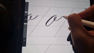 Copperplate calligraphy O  calligraphy digital copperplatehandlettering procreate vlog [upl. by Tessy192]