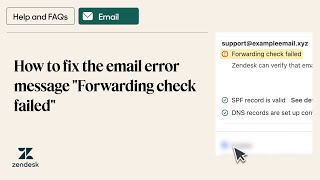 Workflow How to fix the email error message quotForwarding check failedquot [upl. by Riehl]