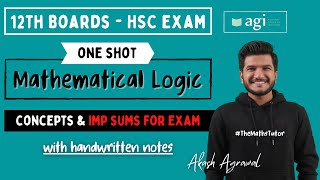 One Shot Mathematical Logic  Class 12th Commerce  Maths 1  HSC Commerce 2022  Akash Agrawal [upl. by Nairda970]