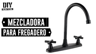 Cómo instalar una MEZCLADORA o LLAVE para el fregadero de tu cocina  MEJORA TU CASA DIY [upl. by Jacintha184]