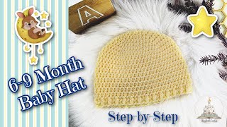 69 Month Baby Hat Crochet Tutorial [upl. by Euqinad982]