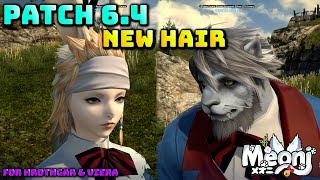 FFXIV New Viera amp Hrothgar Hairstyles in 64 [upl. by Vikky2]