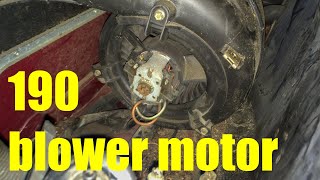 Mercedes 190 w201 Heater fan blower motor replacement [upl. by Worthington]