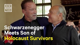 Arnold Schwarzenegger Son of Nazi Soldier Visits Auschwitz [upl. by Hennebery]