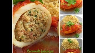 Recette des encornets farcis au jambon de Bayonne [upl. by Neeron]