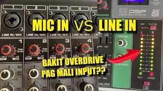 Solusyon sa MAHINANG MIC at OVERDRIVE na Signal sa MIxer  Mic VS Line Input Level [upl. by Lubbock]