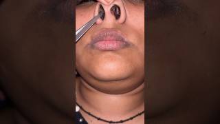 Nose hair cutting by scissor  shorts nose nosehaircutting nosehair pummybeautyworld [upl. by Aloz]