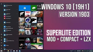 WINDOWS 10 PRO 19H1  SUPERLITE COMPACT GAMING EDITION [upl. by Bonnie]