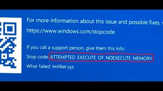 Fix ATTEMPTED EXECUTE OF NOEXECUTE MEMORY Blue Screen BSOD Error On Windows 1110 PC [upl. by Cresa]