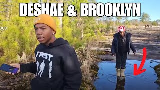 Deshae Frost amp Brooklyn vs The Outdoors [upl. by Enelhtak]