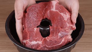 Place the beef into a bundt pan I learned this trick at a 5star steakhouse [upl. by Eelrak]