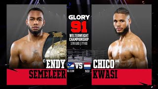 Endy Semeleer v Chico Kwasi  GLORY 91 Paris [upl. by Manya]