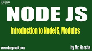 Learn NODE JS Online Training by Harsha Sir [upl. by Aoh]