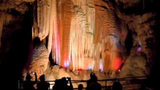 Colourful Light Show quotGod Bless Americaquot at Meramec Caverns on Route 66 [upl. by Bowie]