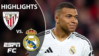 KYLIAN MBAPPE MISSES PENALTY️ 👀 Real Madrid vs Athletic Club  LALIGA Highlights  ESPN FC [upl. by Louth]