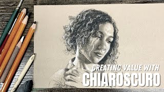 Creating a Charcoal Drawing on Toned Paper [upl. by Pomona669]