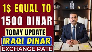 iraqi dinar 🔥 Good News 1 USD Equal to 1500 Iraqi Dinar 🔥 Iraqi Dinar News Today 🔥RV Update 2024 [upl. by Wickman278]