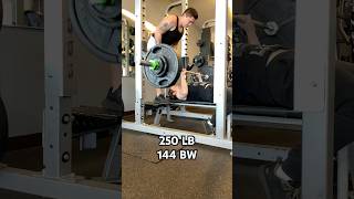 Benching 250 at 144 Body Weight [upl. by Lletnahs504]